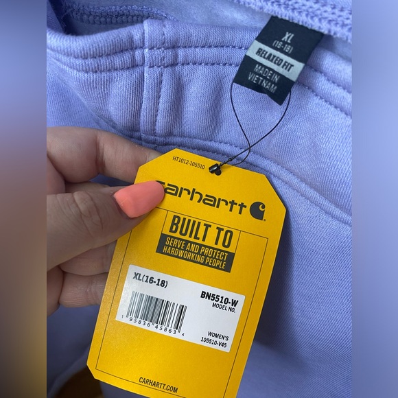 Carhartt Women's Relaxed Fit Jogger Sweatpant Size XL Purple - Picture 5 of 7